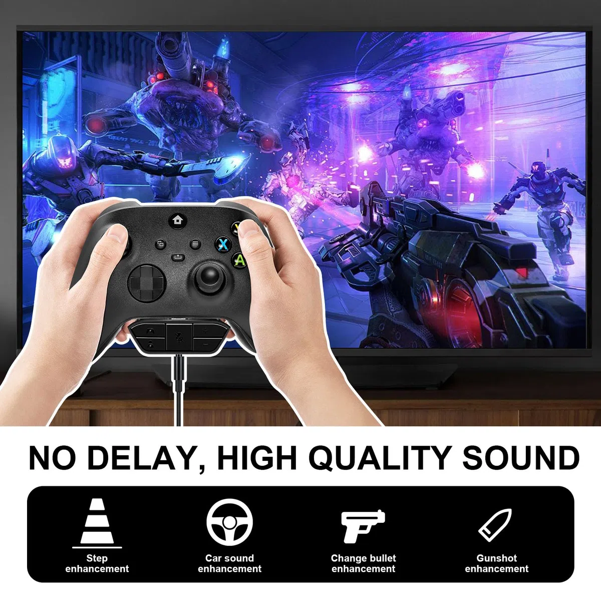 ARCELI Adaptador de Auriculares Xbox One, Estéreo y Audio para Xbox One/One S/Series S/X - Accesorios para Controlador