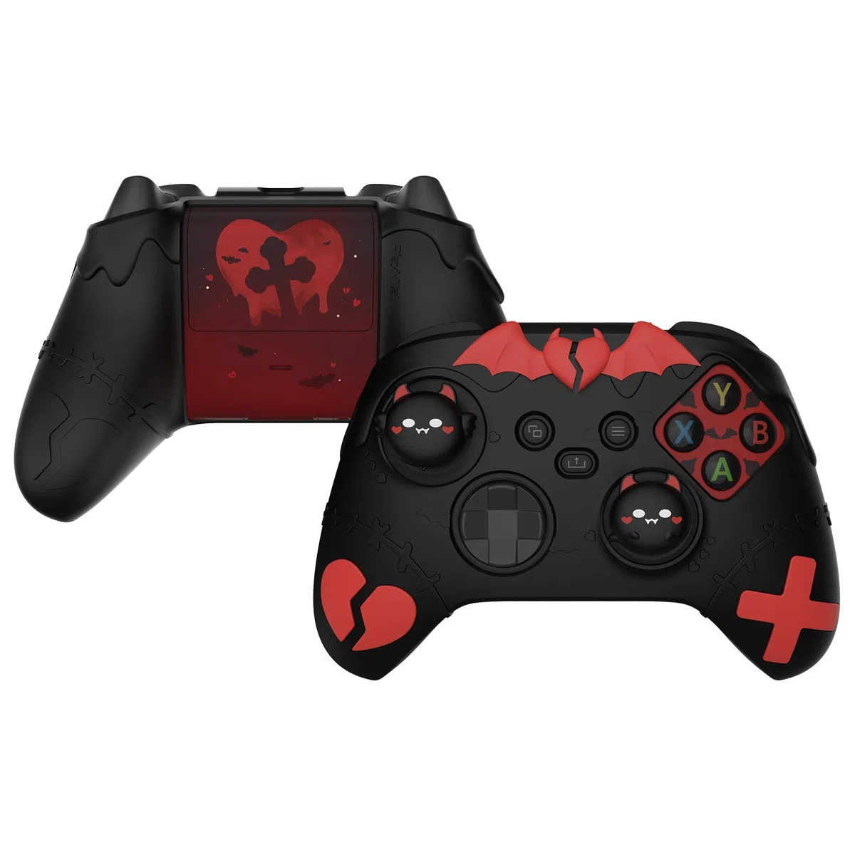 PlayVital Funda de Silicona para Xbox Series X & S Control - Cubierta Protectora Antideslizante, Protector de Goma con Tapas de Joystick, Accesorios para Consola, Diseño Gótico (Negro)