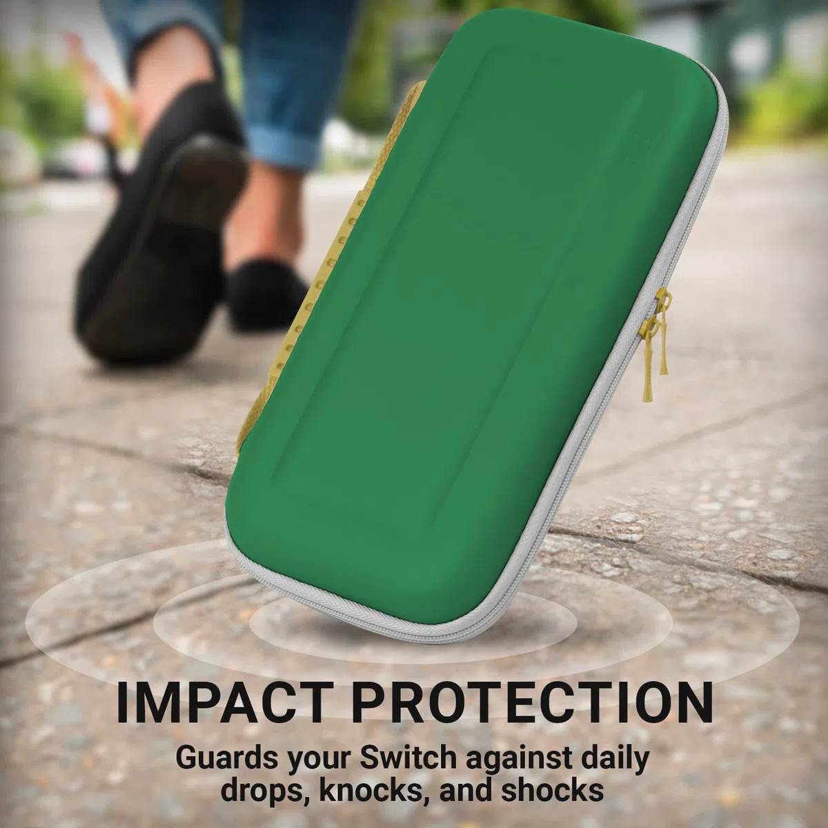 Orzly Funda de Transporte para Consola Nintendo Switch OLED con Accesorios y Compartimento de Almacenamiento de Juegos, Funda fácil de Limpiar en Caja de Regalo