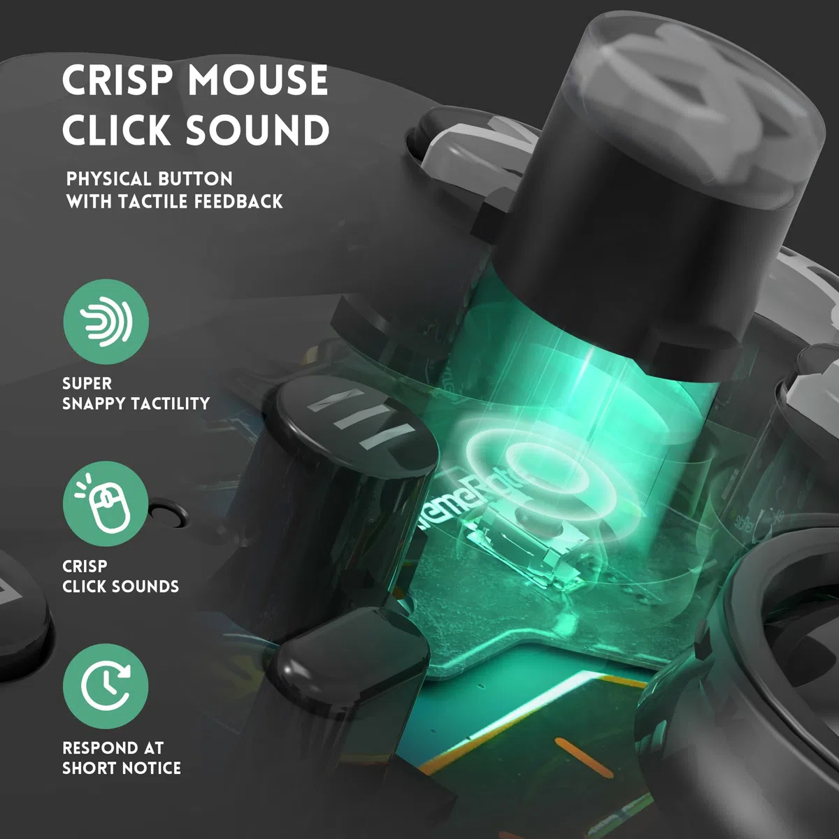 eXtremeRate Whole Clicky Kit para Xbox Elite Series 2, Interruptores Ergonómicos Táctiles para Botones ABXY y LT RT, Mouse Clicky Kit para Xbox Elite Series 2 Core (Modelo 1797) - (Versión Fuerte)