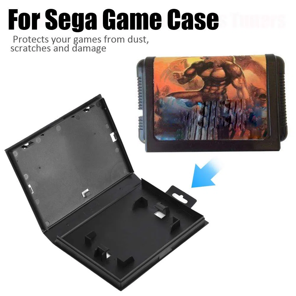 Paquete de 5 estuches para tarjetas de juego para Sega, para cartuchos de juegos Sega Genesis, accesorios de repuesto para estuche de caja de carcasa vacía, estuches de protección para caja de juegos