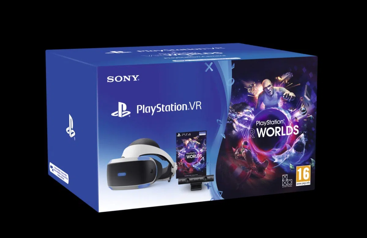 PlayStation 4 - PS VR Mk4 + Camera + Gioco VR Worlds (Voucher) - Bundle Fisico [Importación italiana]