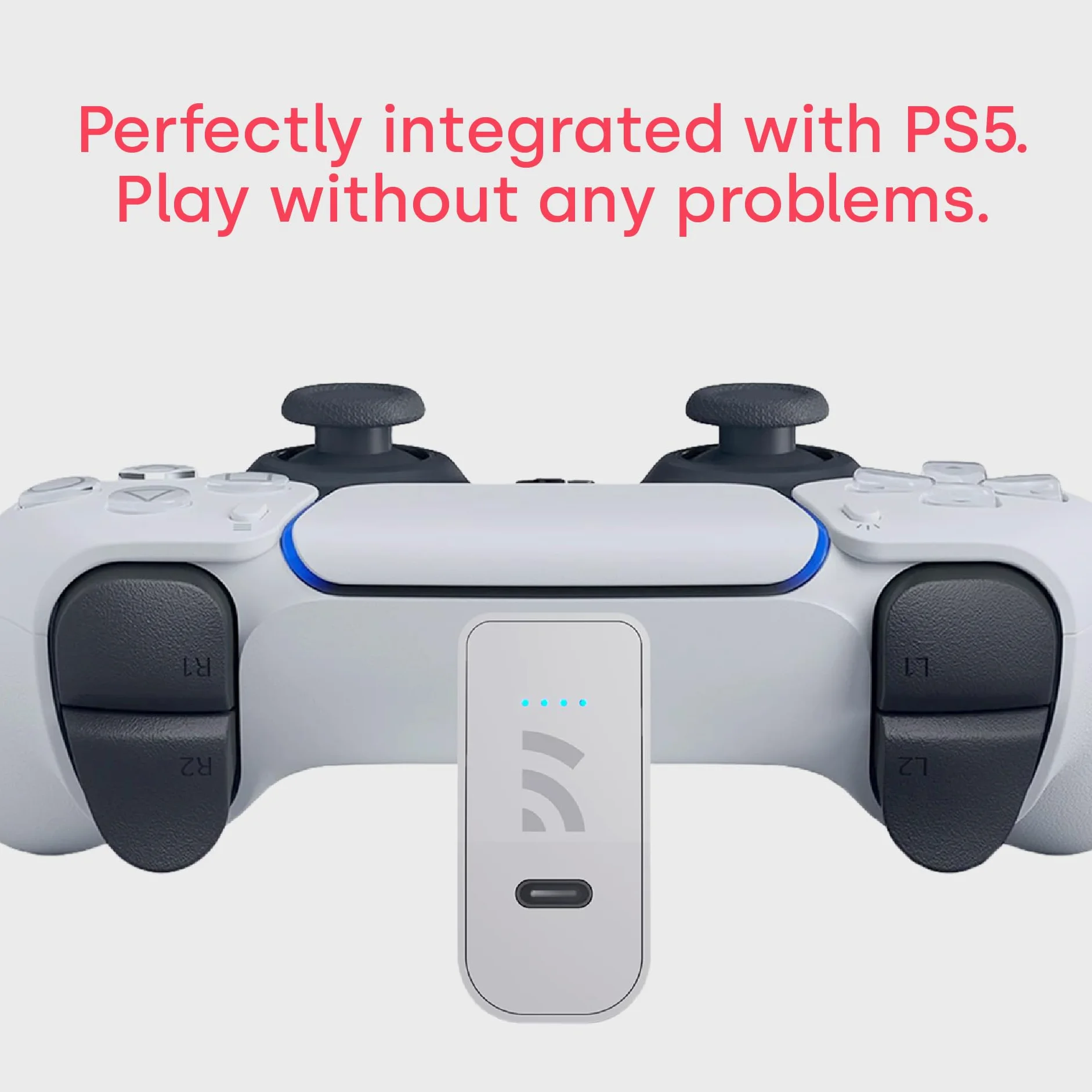 Remotto5 - Cargador para Mando de PS5 Inalámbrico - Batería Portátil para DualSense Juega Mientras Carga - Larga Duración +12 Horas de Autonomía - PS5 Accesorios