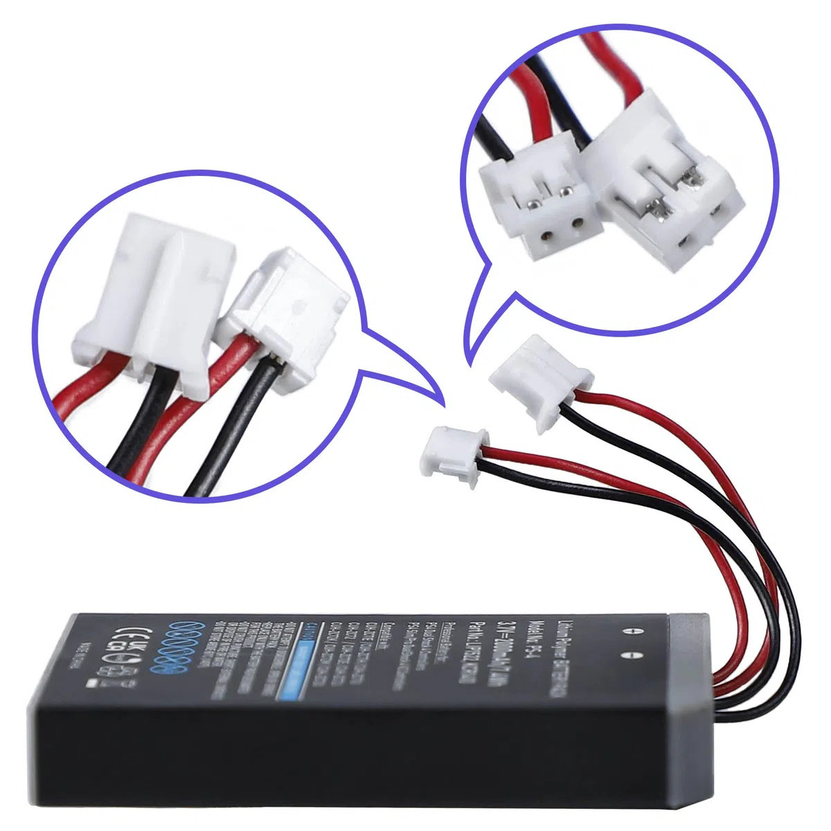 2 baterías LIP1522 KCR1410 compatibles con Sony PS4 DualShock 4 Slim Pro V1 V2 CUH-ZCT2E CUH-ZCT1 Wireless Controller PlayStation 4 Manette Li-ion Li-po 2000 mAh 3,7 V