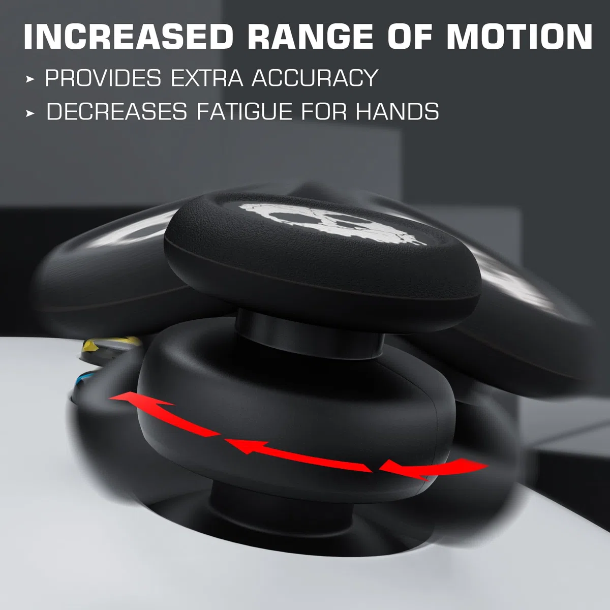 Extensor de pulgar que no se cae y funda de agarre de silicona, 2 juegos para Xbox Series X/S y Xbox One S/X (blanco fantasma)