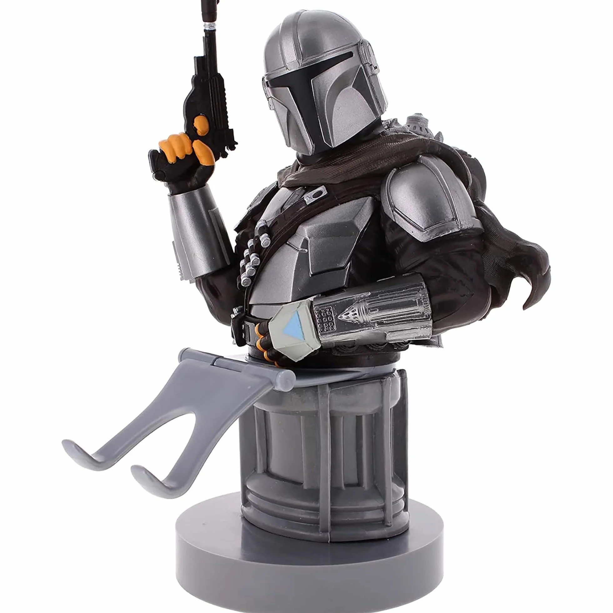 Exquisite Gaming: Star Wars: The Mandalarian - Soporte Original para teléfono móvil y Controlador de Juegos, Soporte para Dispositivo, Cable Guys, Figura con Licencia
