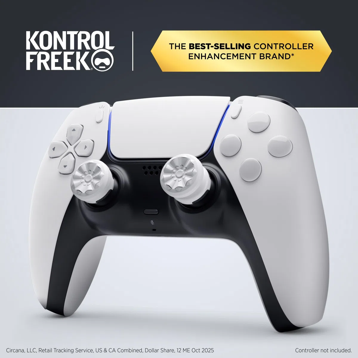 KontrolFreek FPS Freek Galaxy para PlayStation 4 (PS4) y PlayStation 5 (PS5) | Performance Thumbsticks | 1 Altura elevada, 1 Altura media | Blanco.