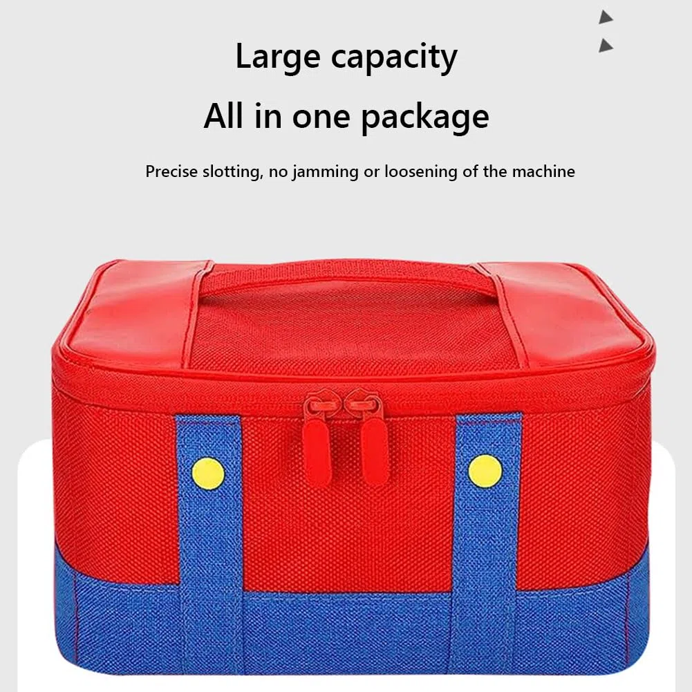 Funda Protectora de Transporte Grande a Prueba de Golpes, Bolsa de Almacenamiento portatil Impermeable Compatible con Nintendo Switch/OLED Consola Pro Controller, Rojo y Azul