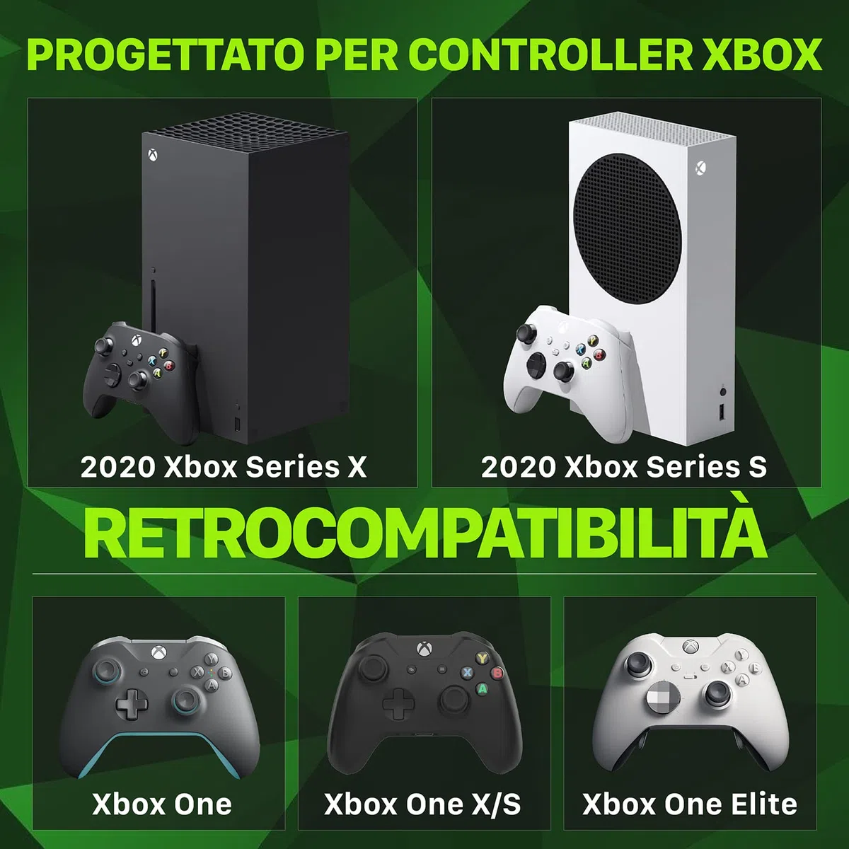 Fosmon Dual 2 MAX Cargador Compatible con Mando Xbox Series X/S (2020), Xbox One/One X/One S Elite Controller, (Doble Estación) Estación de Carga Rápida con 2x 2200mAh Ni-MH Batería Recargable - Negro