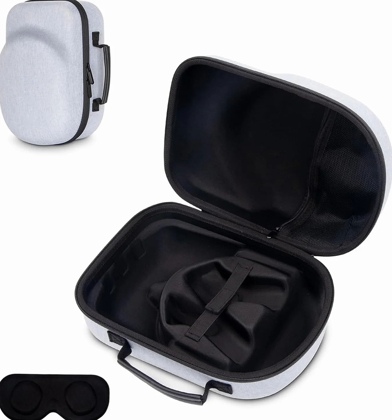 Funda para Meta Quest 3, funda de transporte de viaje para Meta Quest 3, protección contra golpes, bolsa de almacenamiento compatible con la mayoría de correas de realidad virtual en el mercado, gris,