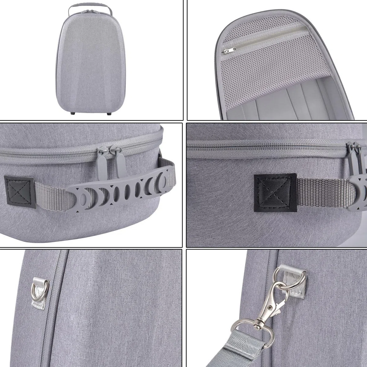 Bolsa de Almacenamiento de Viaje para PS5, Bolsa de Estuche Rígido Portátil Duradero EVA, Estuche VR de Gran Capacidad para PS5 VR2 (Gris)