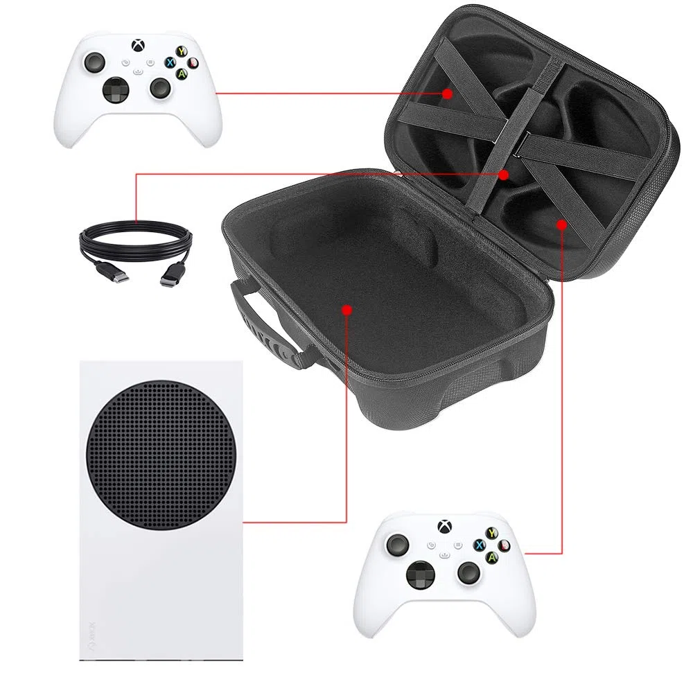 Yuhtech Estuche de Viaje para Xbox Series S Consola, Bolsa de Almacenamiento para Xbox Series S Consola, Controlador y Accesorios para Juegos