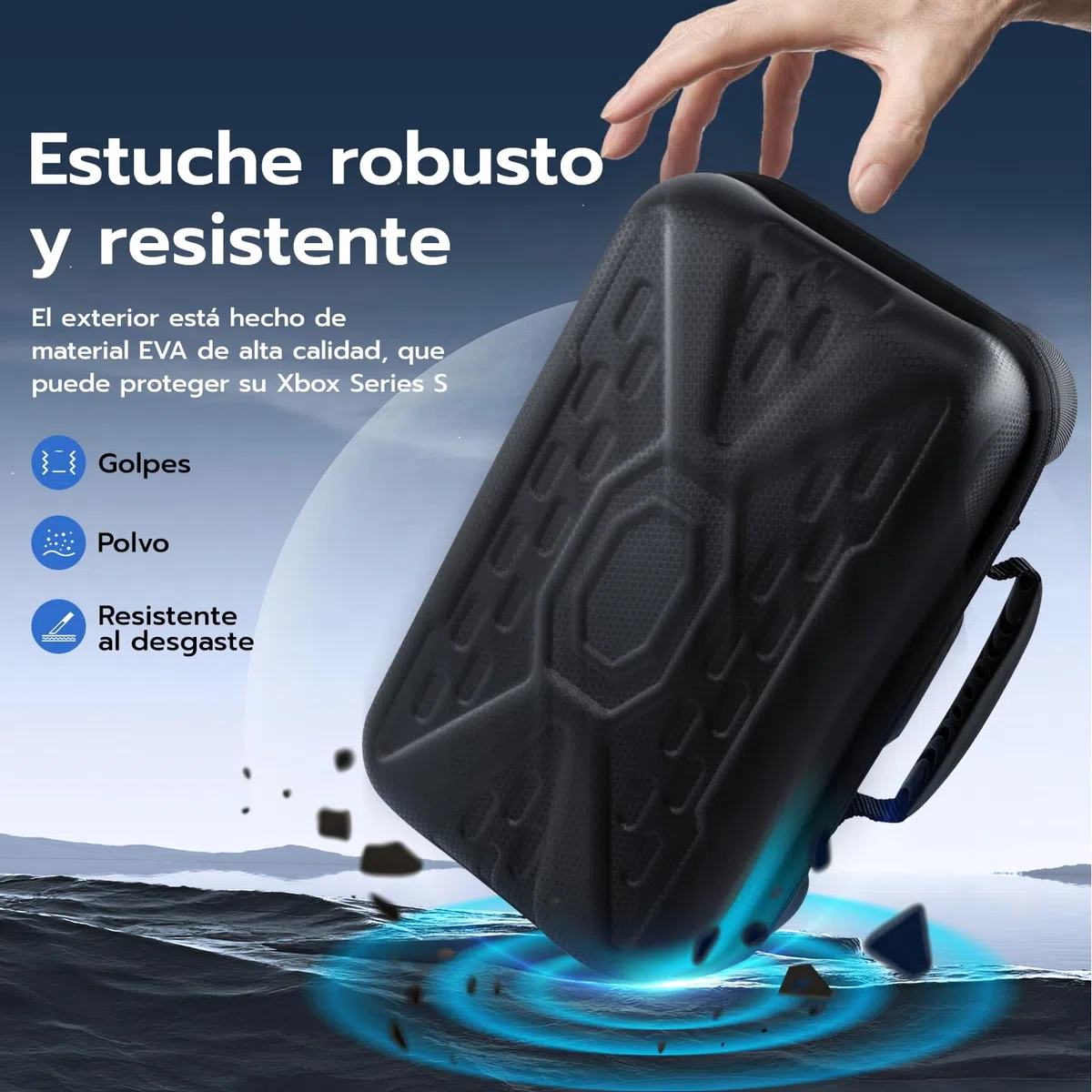 Mcbazel Funda rígida de Transporte para Xbox Series S, Bolsa de Almacenamiento para Consola Xbox Series S, Mando inalámbrico y Accesorios de Juegos, Color Negro, Black, Estuche de Viaje