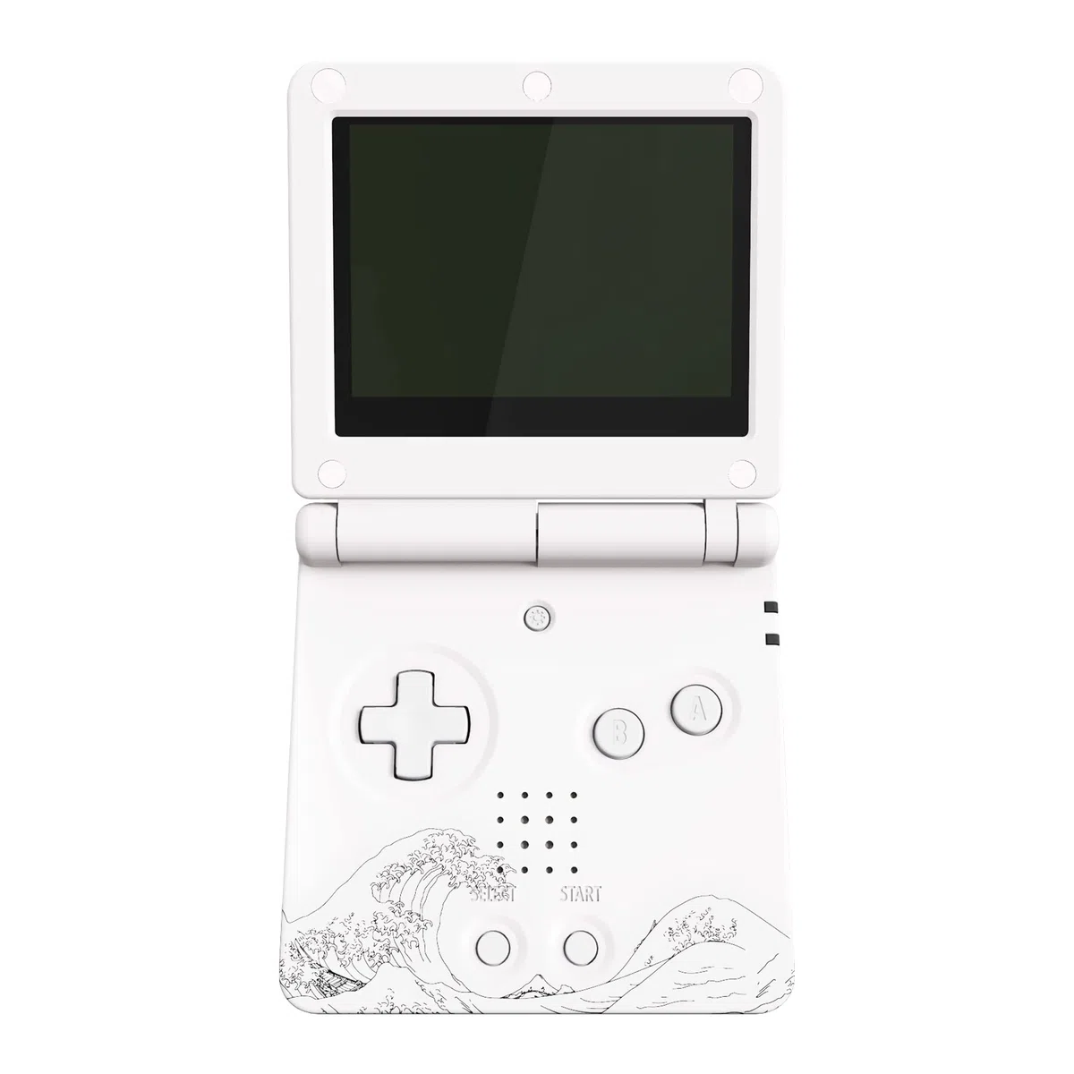 eXtremeRate Carcasa para Gameboy Advance SP, Funda Placa Cubierta con Botones, Compatible con Todos IPS y LCD Estándar - No Incluye Consola ni Pantalla IPS, La Gran Ola