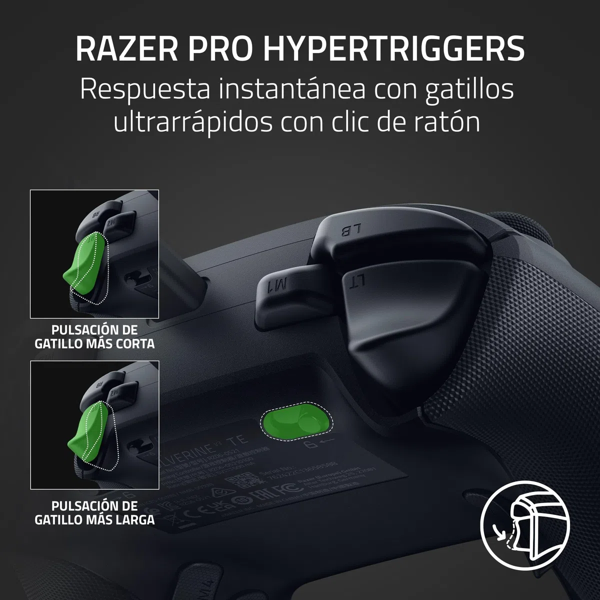 Razer Wolverine V3 Tournament Edition - Mando de deportes con cable para Xbox X|S y PC (botones de acción táctiles Mecha, HyperTriggers Pro, D-Pad de 8 direcciones, cable USB-C de 3m) Negro