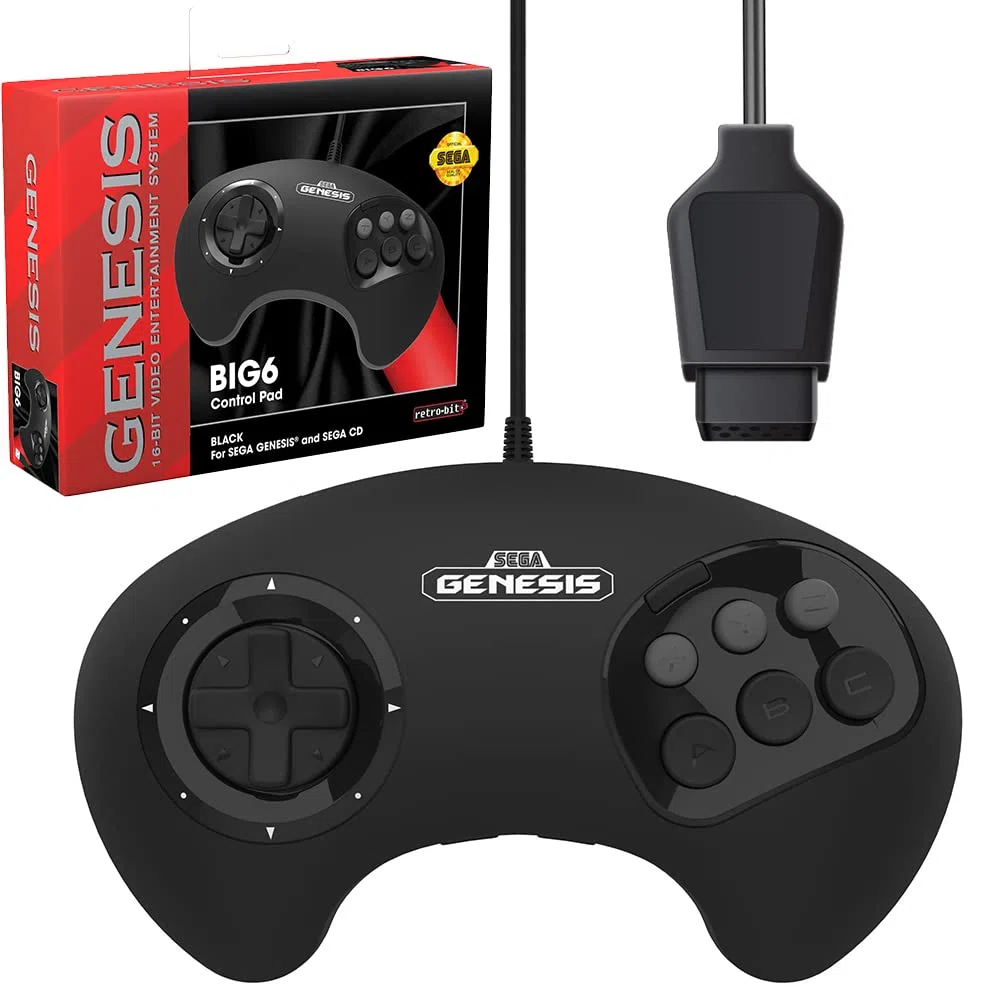 Retro-Bit BIG6 - Almohadilla de control para SEGA Genesis