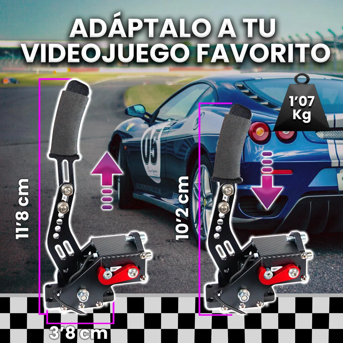 Freno de Mano PC 64 bits Máxima experiencia Sim racing, Compatible para Volante G27 / G29 G920 o Thrustmaster T300 T500 T248 T128 T80, Fanatec., Color Negro (Sólo para PC, no para Xbox y PS4 / PS5)