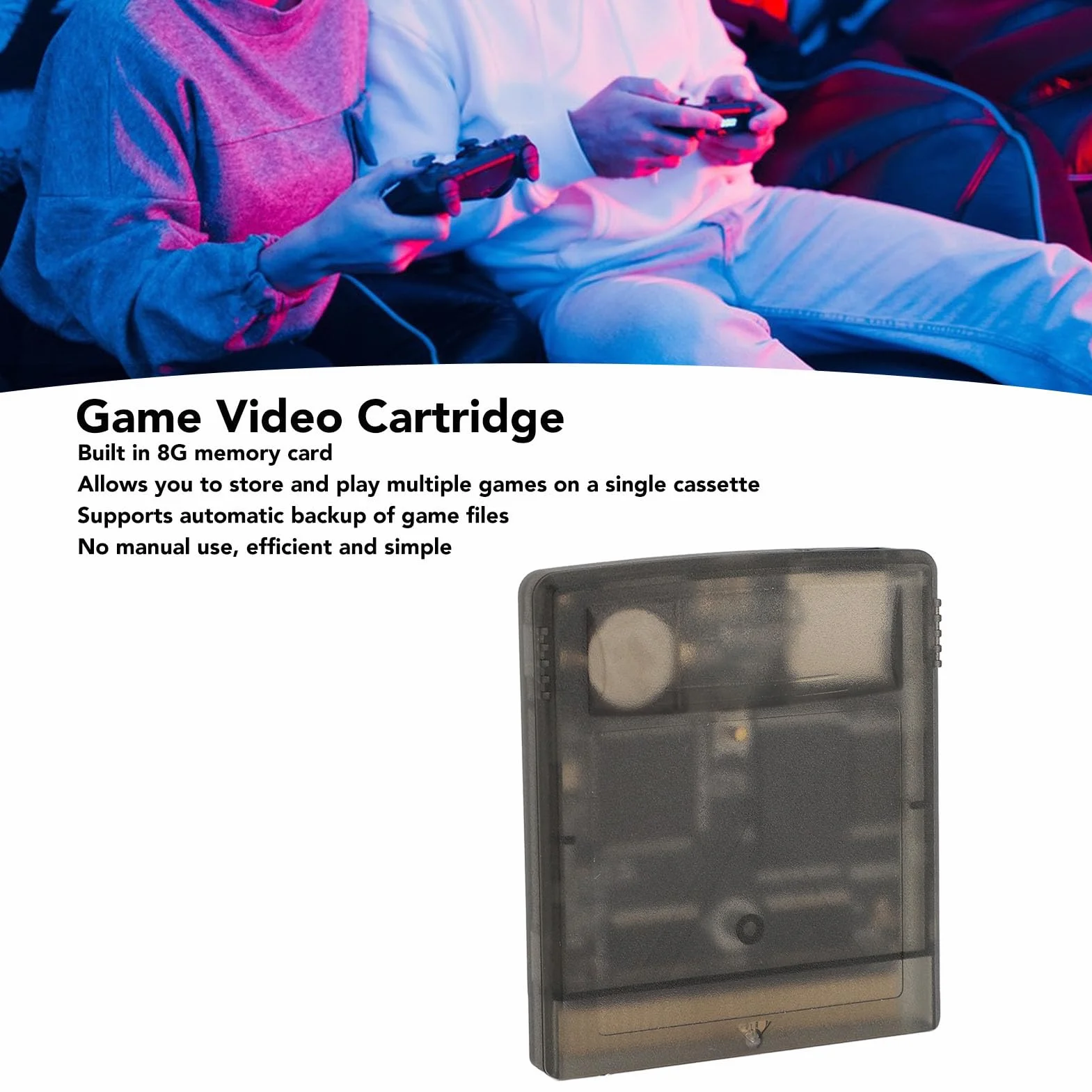 Tarjeta de Memoria Flash para Gameboy Color, Cartucho de Vídeo de Juego 1000 en 1, Tarjeta de Memoria 8G para Gameboy Advance SP con Personalización A B, Batería de Larga