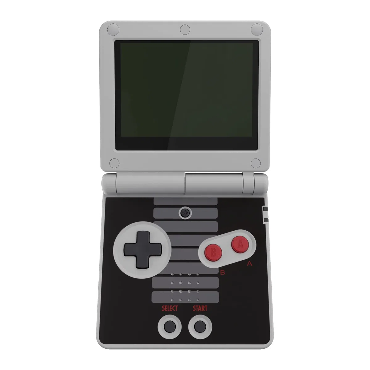eXtremeRate Carcasa de Repuesto para Game Boy Advance SP, Funda con Botones y Placa de Cubierta, Compatible con Pantallas IPS y LCD Estándar - No Incluye Consola ni Pantalla, Clásico NES