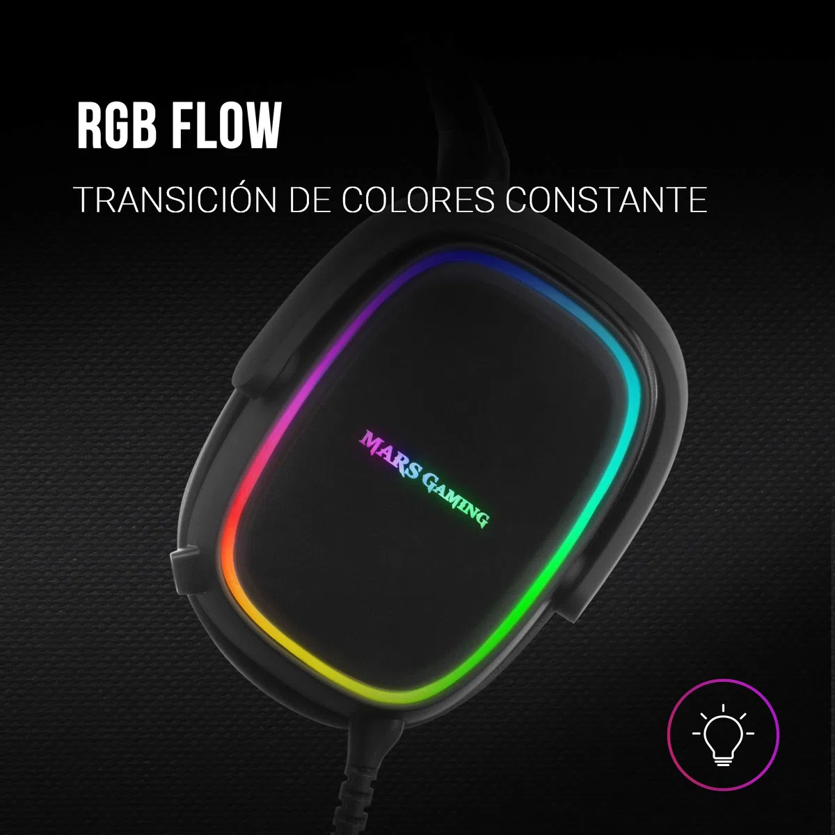 Mars Gaming MHAX Negro, Auriculares Gaming RGB, Micrófono Extraíble, HiFi, Compatibilidad Multiplataforma