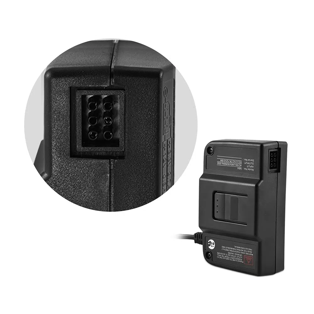 Adaptador de Corriente para Nintendo 64, 30000 Horas Adaptador de Ca Completamente Cerrado para Nintendo 64 Adaptador de Ca Protección de((Estándar Europeo 100-240V))