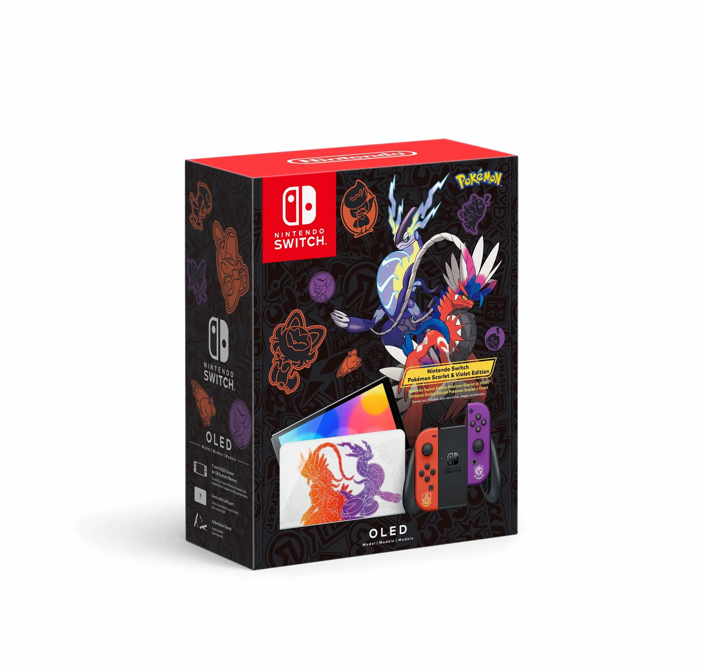 Nintendo Switch OLED Model Pokémon Scarlet & Violet Edition console de jeux portables 17,8 cm (7") 64 Go Écran tactile