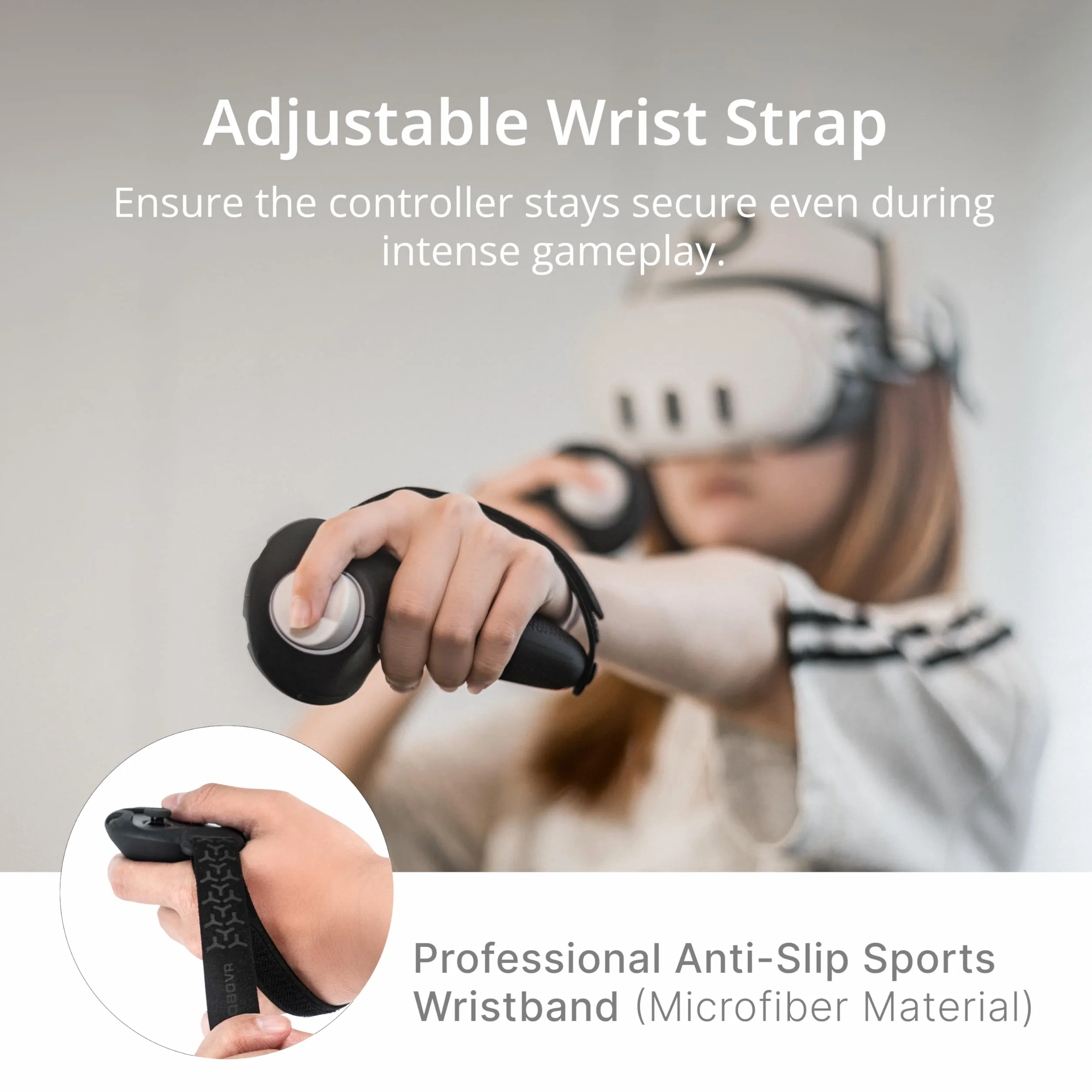 BOBOVR G3 Funda de Agarre Controlador, Funda de Silicona Antideslizante,Correa Deportiva Ajustable y Base de Carga Inalámbrica para CD3/D3, Compatible con Quest 3/3S