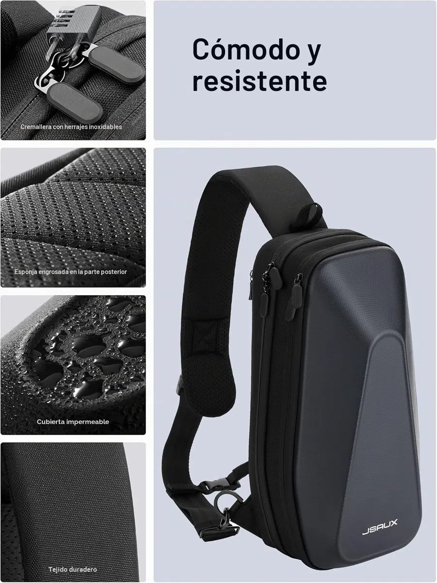JSAUX Bolsa Sling para Steam Deck (OLED)/ROG Xbox Ally X (2025)/Xbox Ally/ROG Ally (X), Funda de Transporte con Carcasa Rígida, Bolsa Crossbody de Accesorios para Viajes - BG0105X