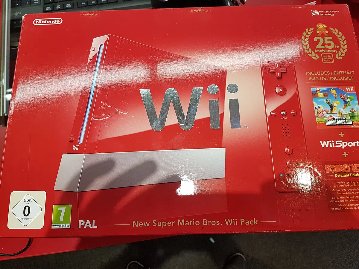 Nintendo Wii New Super Mario Bros Pack - juegos de PC (IBM PowerPC, 512 MB, SD, DVD, 2, 1) Rojo