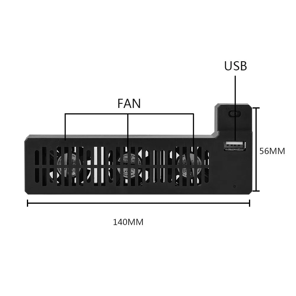 Topiky Ventilador de enfriamiento Externo USB para One X, Consola Vertical Refrigerador de Aire Soporte de Ventilador Extracción de Calor para One X Controlador de Consola de Juegos