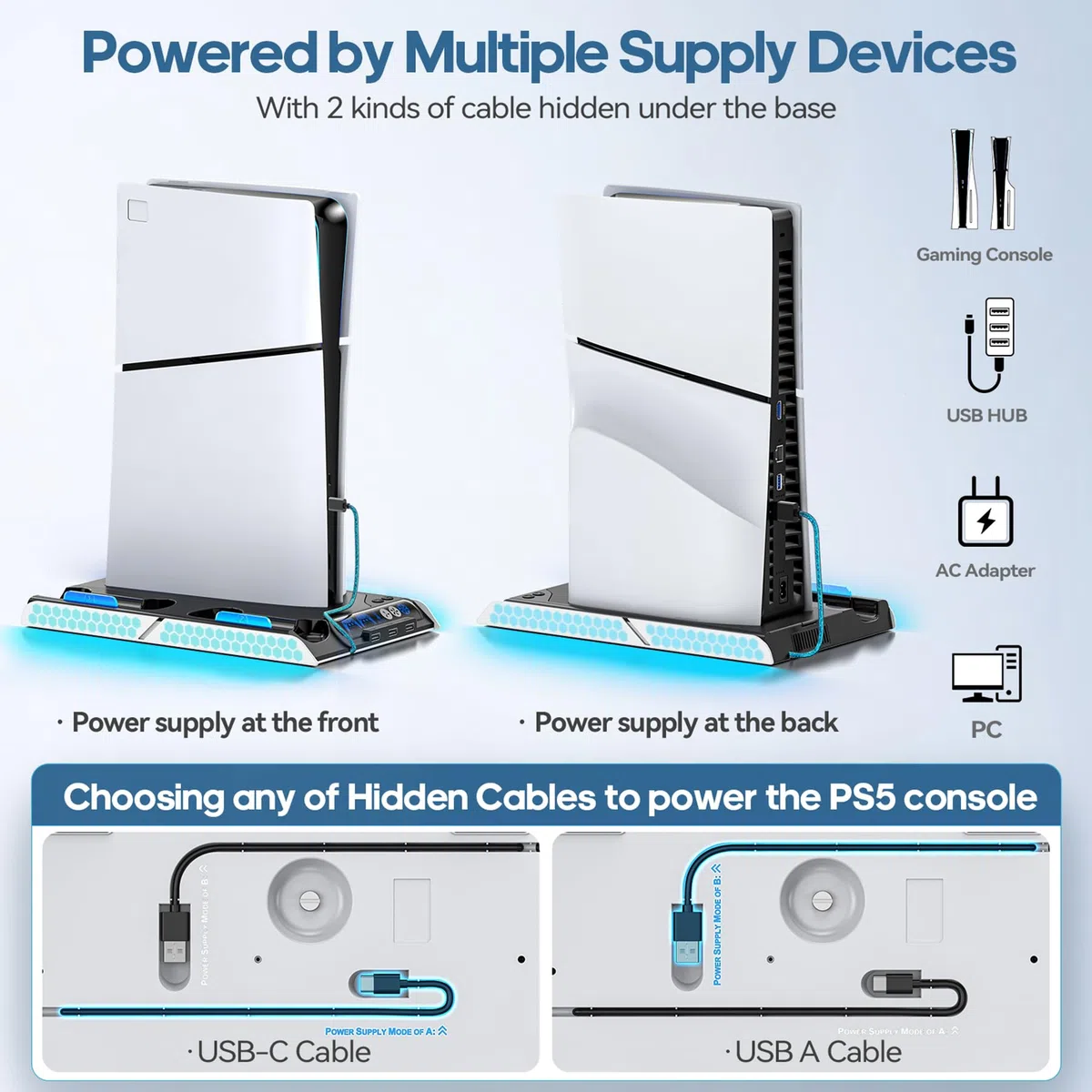 KDD Ventilador de Refrigeración Compatible con PS5
