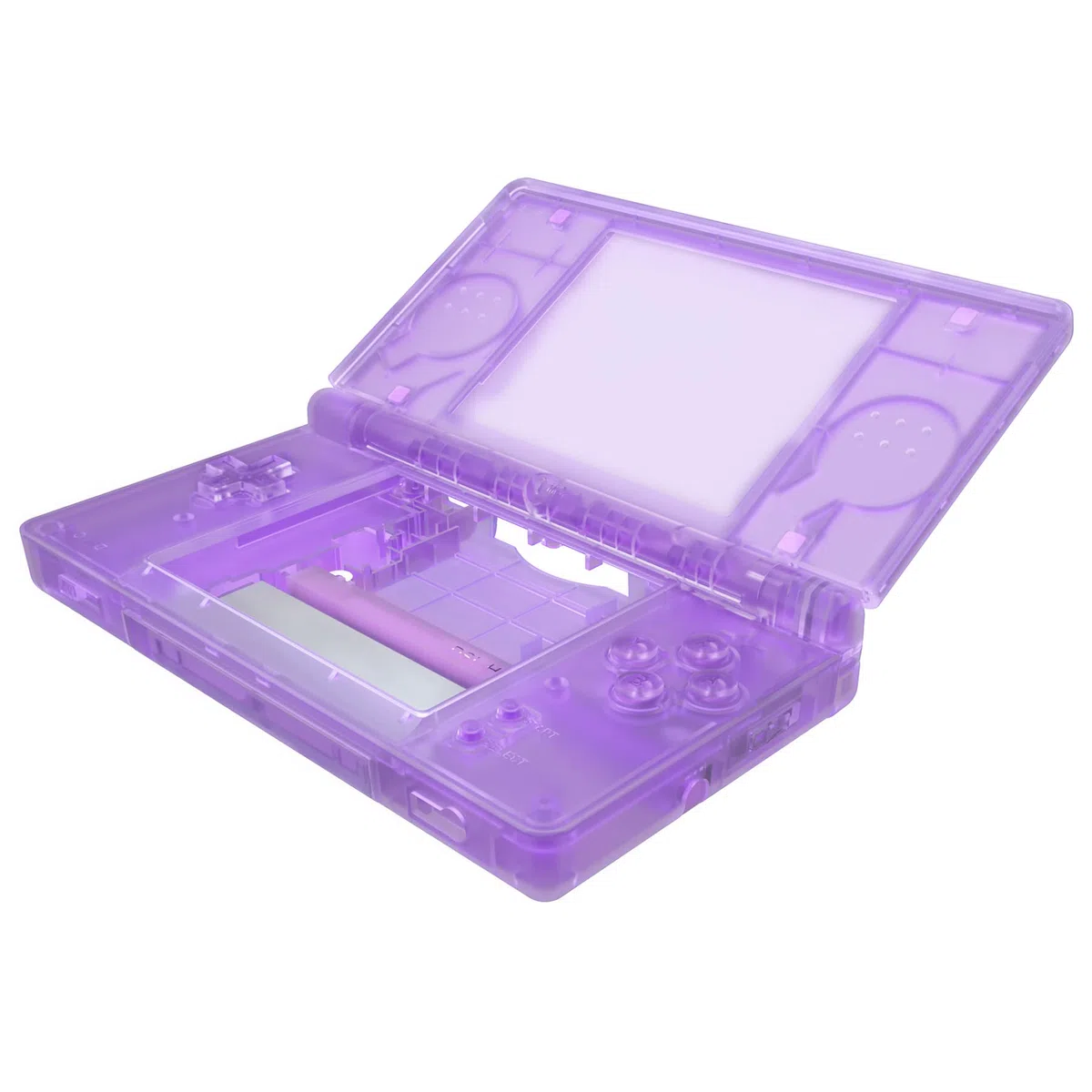 eXtremeRate Carcasa para Nintendo DS Lite Funda Protectora Personalizada Placa Cubierta Completa con Botones y Lente de Pantalla para Nintendo DS Lite NDSL - NO Incluye Consola Transparente