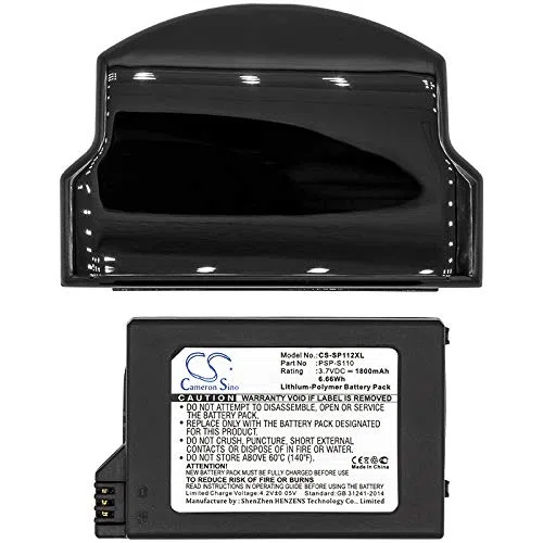TECHTEK Batería 1800mAh Compatible con [Sony] Lite, PSP 2th, PSP-2000, PSP-3000, PSP-3001, PSP-3004, PSP-3008, Slim sustituye PSP-S110 FBA
