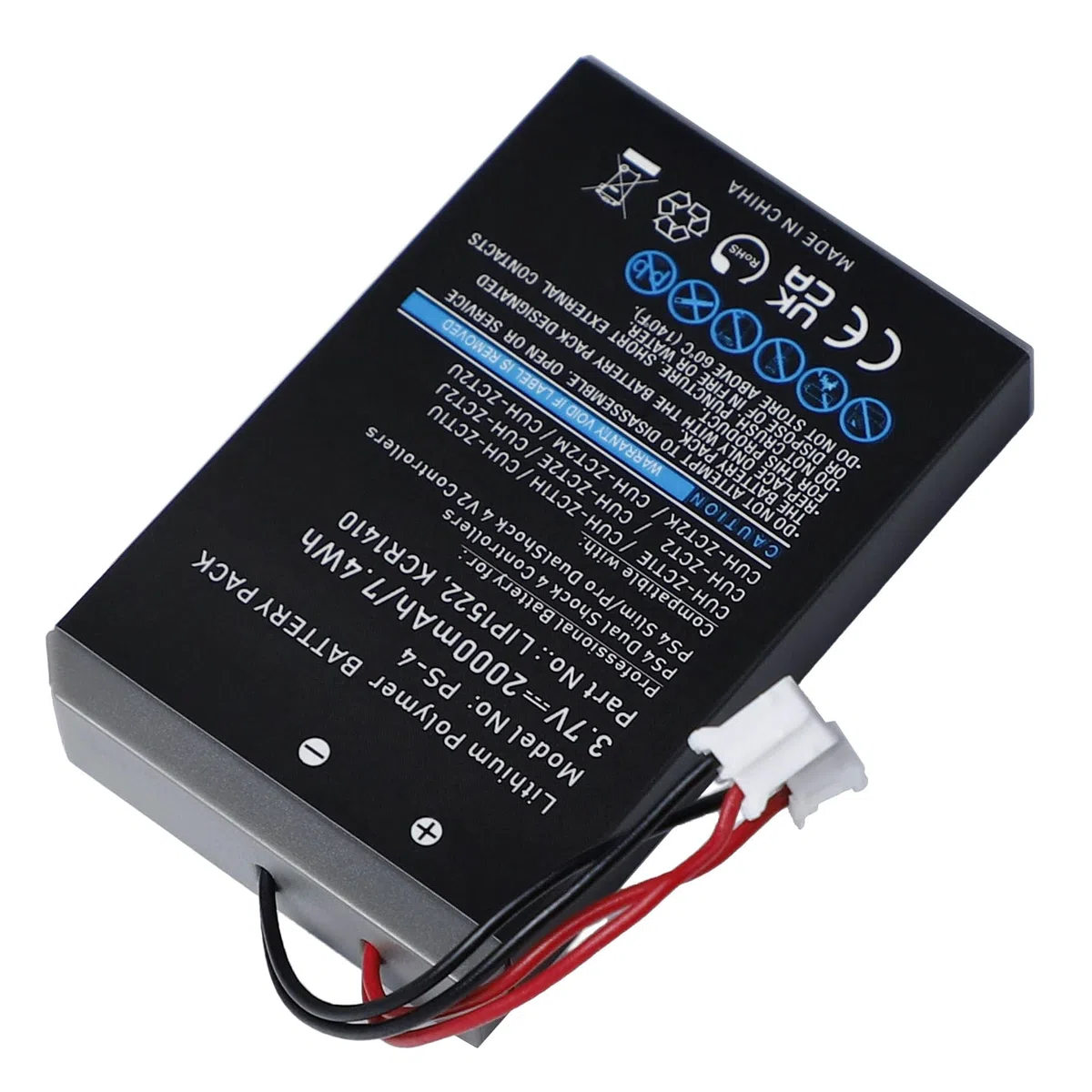 2 baterías LIP1522 KCR1410 compatibles con Sony PS4 DualShock 4 Slim Pro V1 V2 CUH-ZCT2E CUH-ZCT1 Wireless Controller PlayStation 4 Manette Li-ion Li-po 2000 mAh 3,7 V