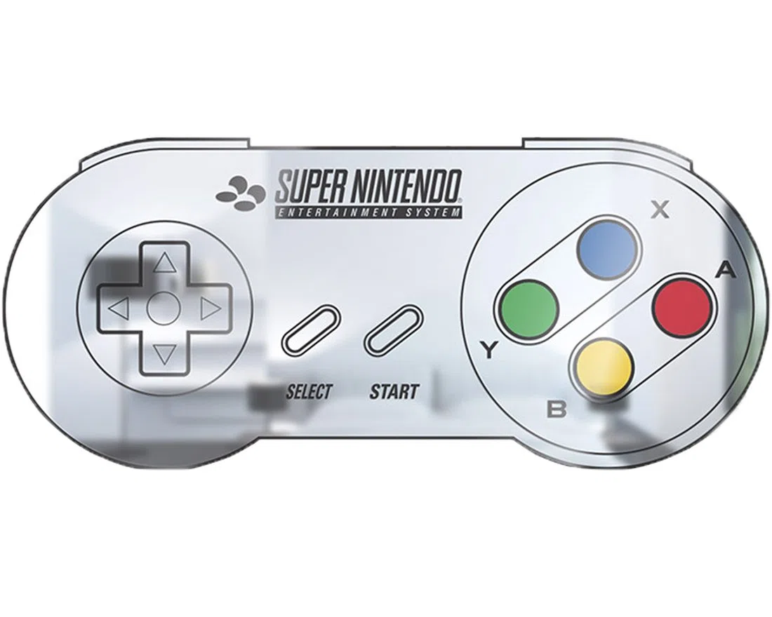 Paladone SNES Espejo Controlador, Multicolor, 29,6 x 62,9 x 2 cm