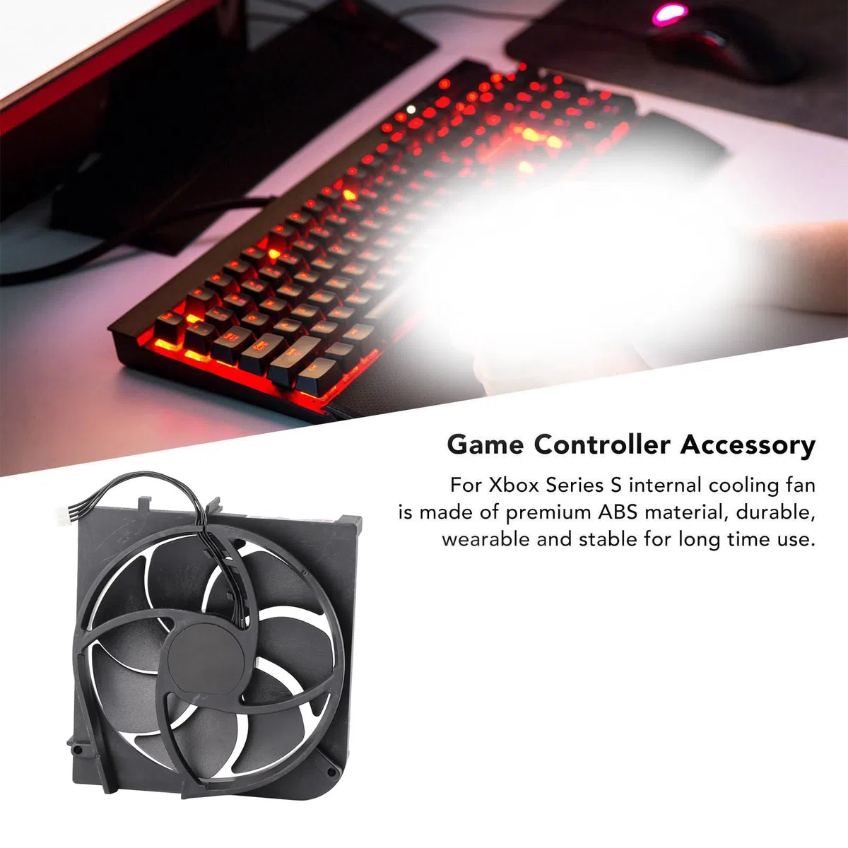 Ventilador de Refrigeración Interno del Juego, Conexión de Alimentación de 4 Pines, Consola de Juegos de Repuesto, Ventilador Integrado para Xbox Series S, Ventilador de Refrigeración Interno