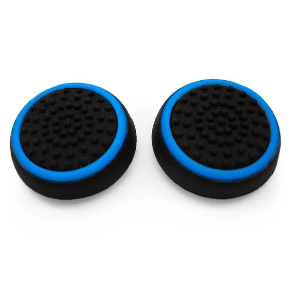 OcioDual 2x Funda de Goma Azul Compatible con Joystick Mando PS4/FAT/Slim/Pro Xbox One Eje L3 R3 Gomas