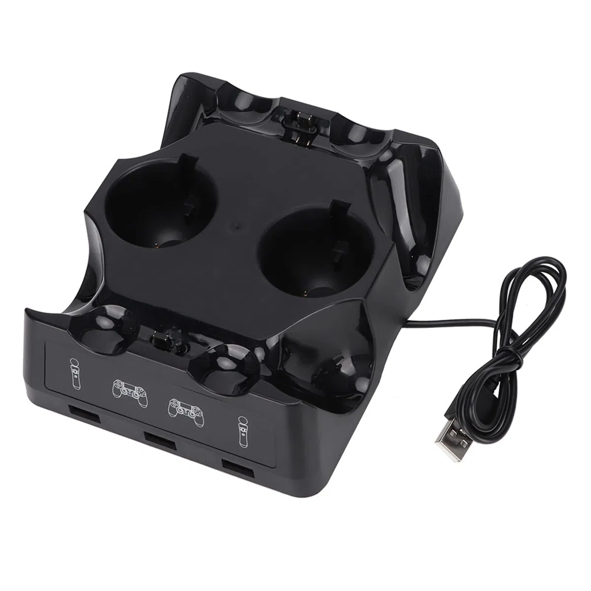 PS4 Cargador Multifuncional, Cargador Cargador de Controlador de Base para Move para Ps4/ps4 Move/VR Controlador Cuatro Base de Carga