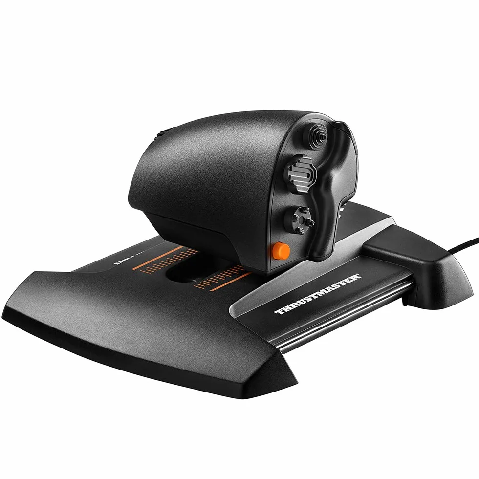 Thrustmaster TWCS Throttle - Mando de Potencia para PC (Tecnología de Raíles Deslizantes S.M.A.R.T, 14 Botones, Hat Switch de 8 Direcciones, Ideal para Elite Dangerous y Flight Simulator) Negro