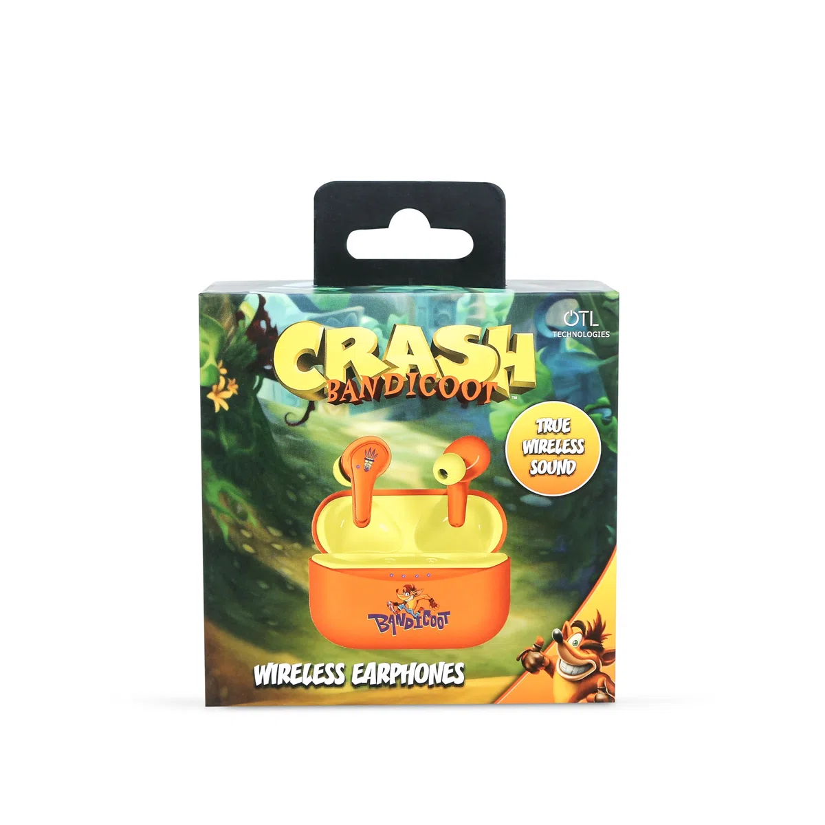 OTL Technologies Auriculares INALÁMBRICOS Crash Bandicoot con Estuche DE Carga Ear PODS Color Naranja