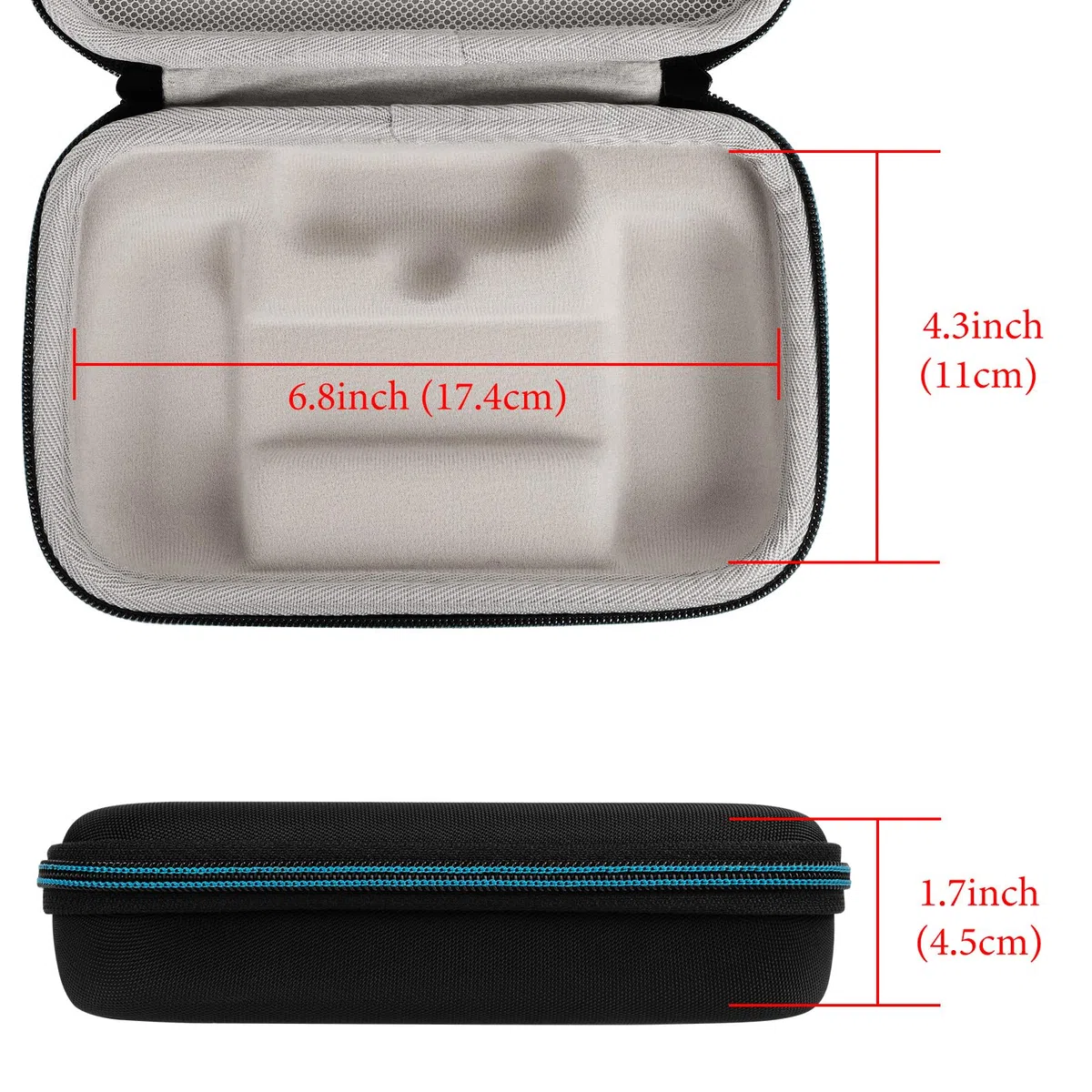 GEEKRIA Funda rígida de Transporte Compatible con Razer Kishi V2 Mobile Gaming Controller, Bolsa de Almacenamiento portátil, Funda de Viaje compacta a Prueba de Golpes y arañazos (Negro)