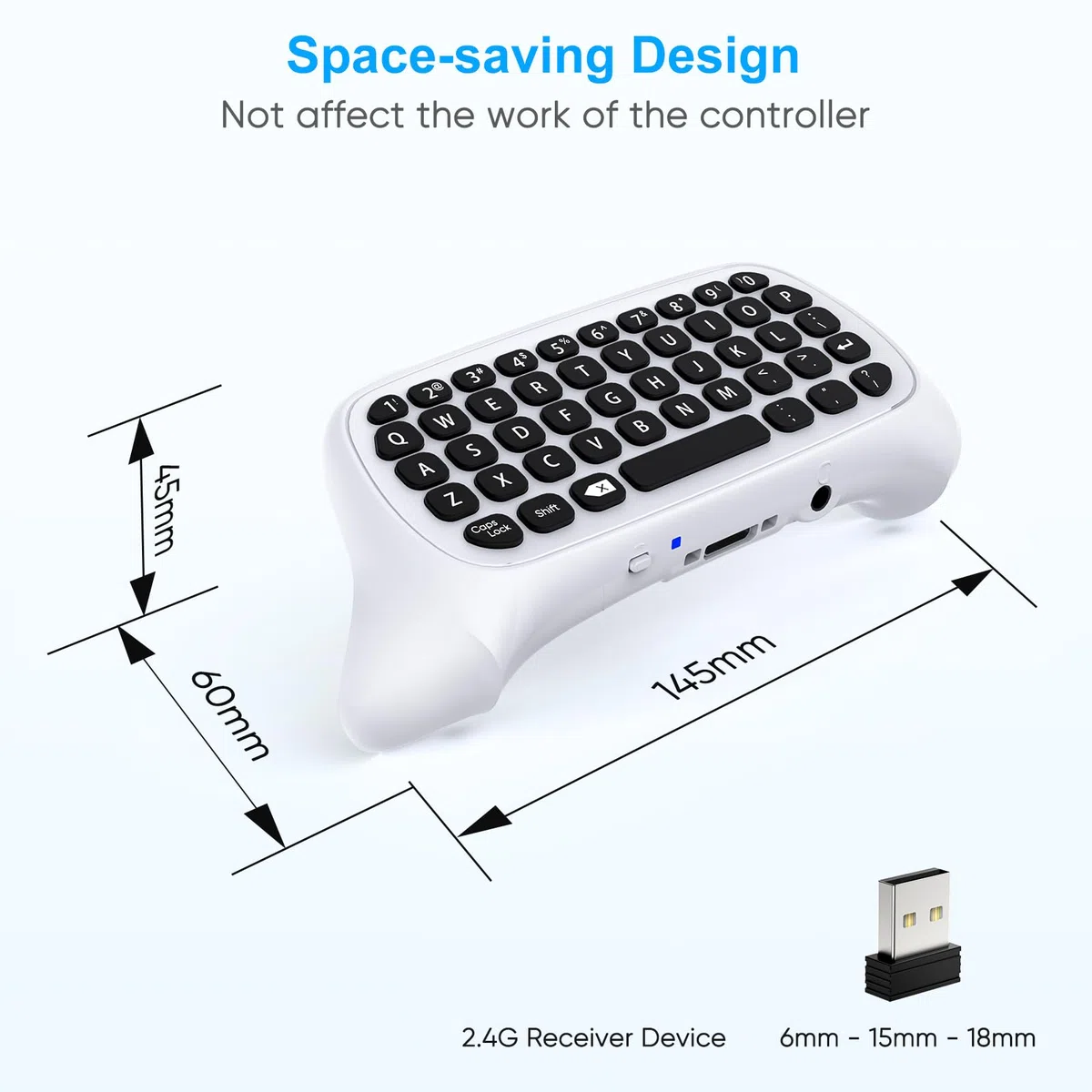 Teclado para Xbox Series X/S/Xbox One/One X/S, Elite One/2, teclado inalámbrico Bluetooth con receptor USB, altavoz integrado y conector de audio de 3.5 mm para Xbox (controlador no incluido)
