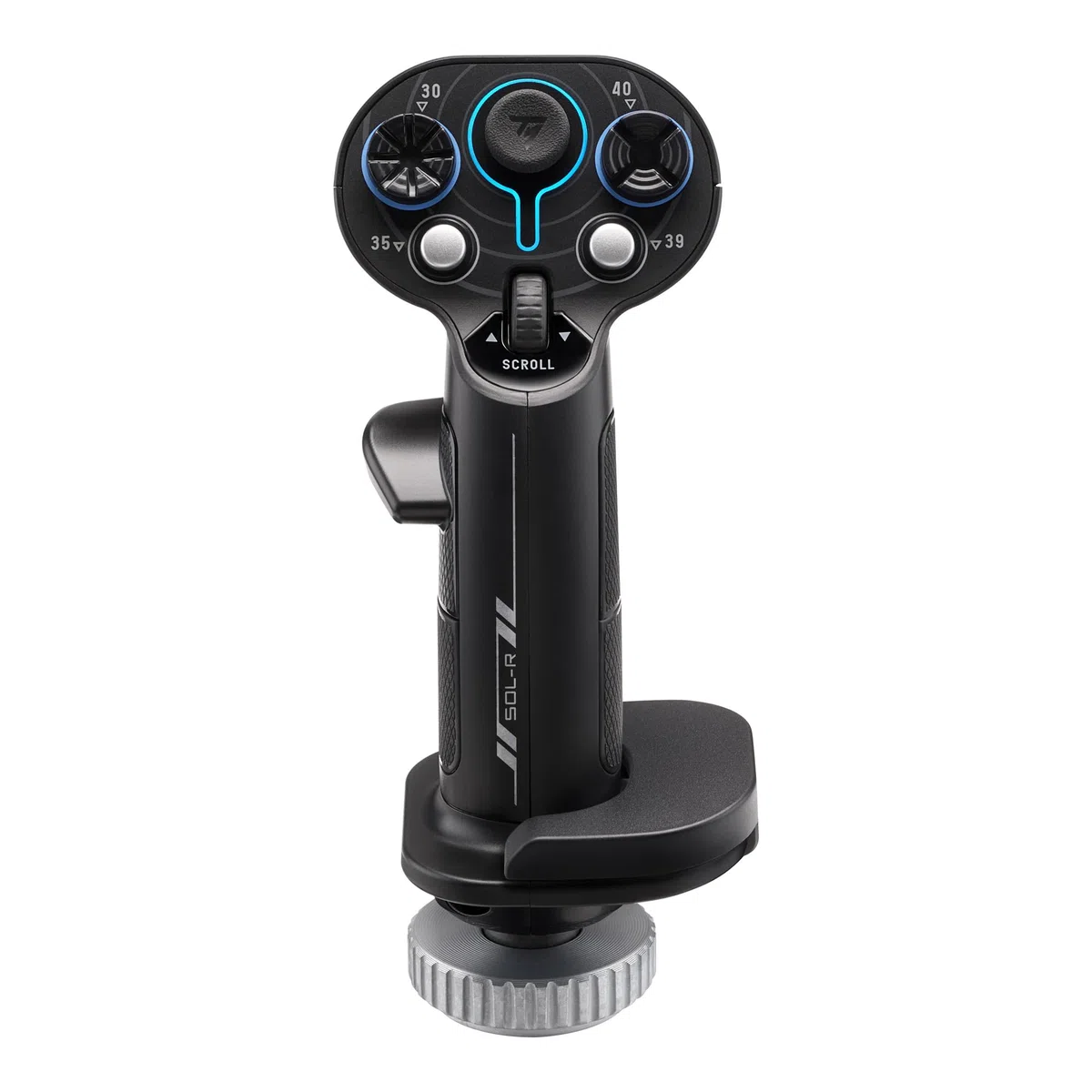 Thrustmaster Sol-R 3 AVA Add-On Grip - Empuñadura de Vuelo Espacial para PC (Compatible con Base AVA y Warthog, Diseño Ergonómico Pro, 19 Botones de Acción) Negro