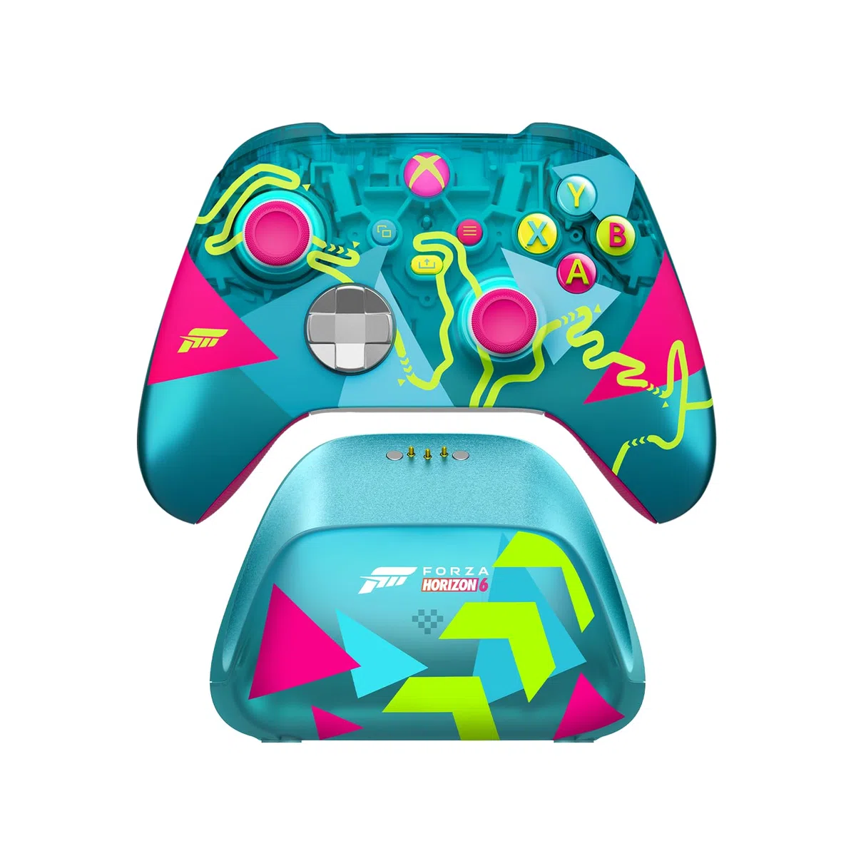 8BitDo Charging Dock for Xbox Series X|S Wireless Controllers, Fast Charging Station with 1100mAh Battery Pack, Officially Licensed - Forza Horizon 6 Limited Edition
