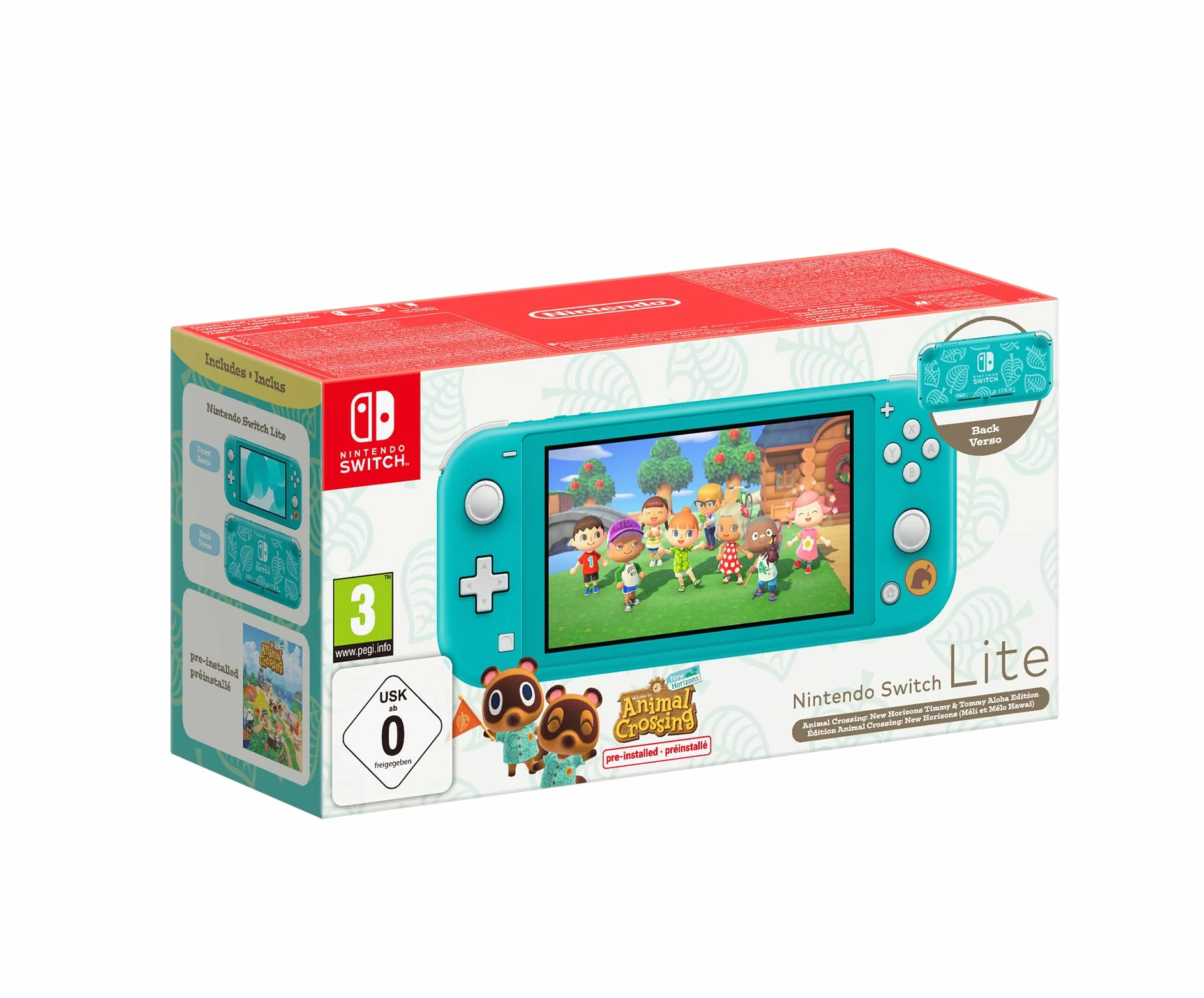 Nintendo Switch Lite Turquesa + Animal Crossing pre-installed