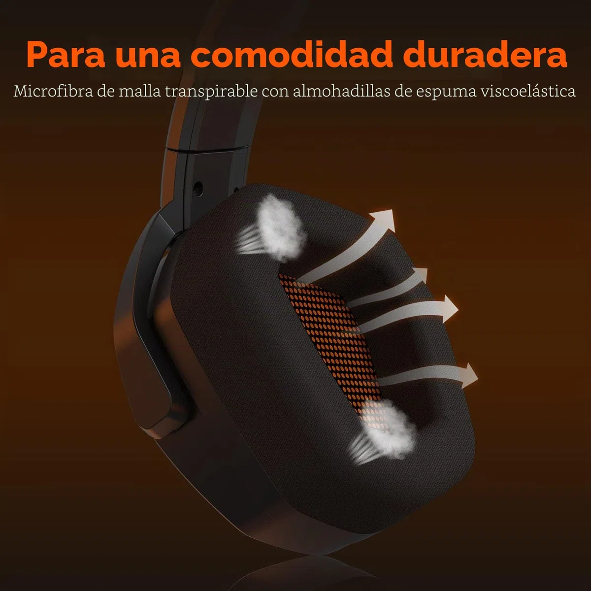 NUBWO N16 Auriculares con Cable - Micrófono con Cancelación de Ruido, Sonido Estéreo y Diseño Cómodo para PS5, PS4, XboxOne, NS, PC, Computadora Portátil y Mac - Naranja