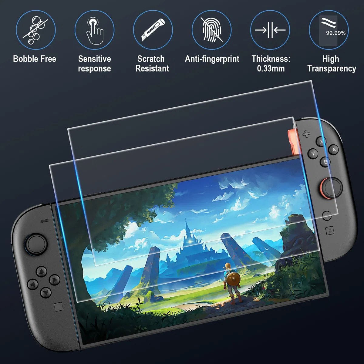 HEYSTOP Funda para Nintendo Switch 2 Paquete de Accesorios con Carcasa Protectora para Switch 2 Película Templada para Switch 2,Volante de Carreras y Funda de Joycon para El Mando de Nintendo Switch 2