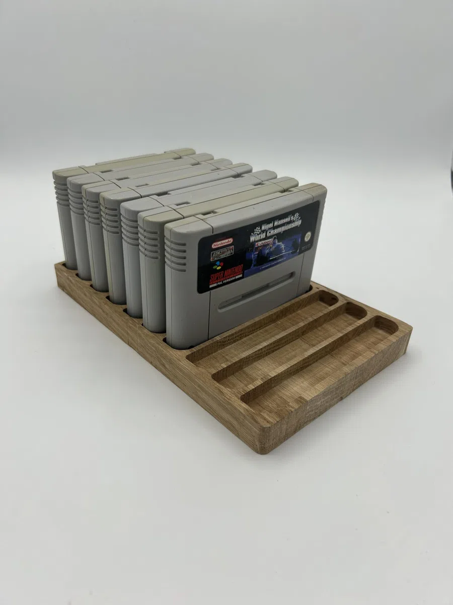 Generisch Expositor para juegos de Super Nintendo SNES PAL (10 unidades), color roble