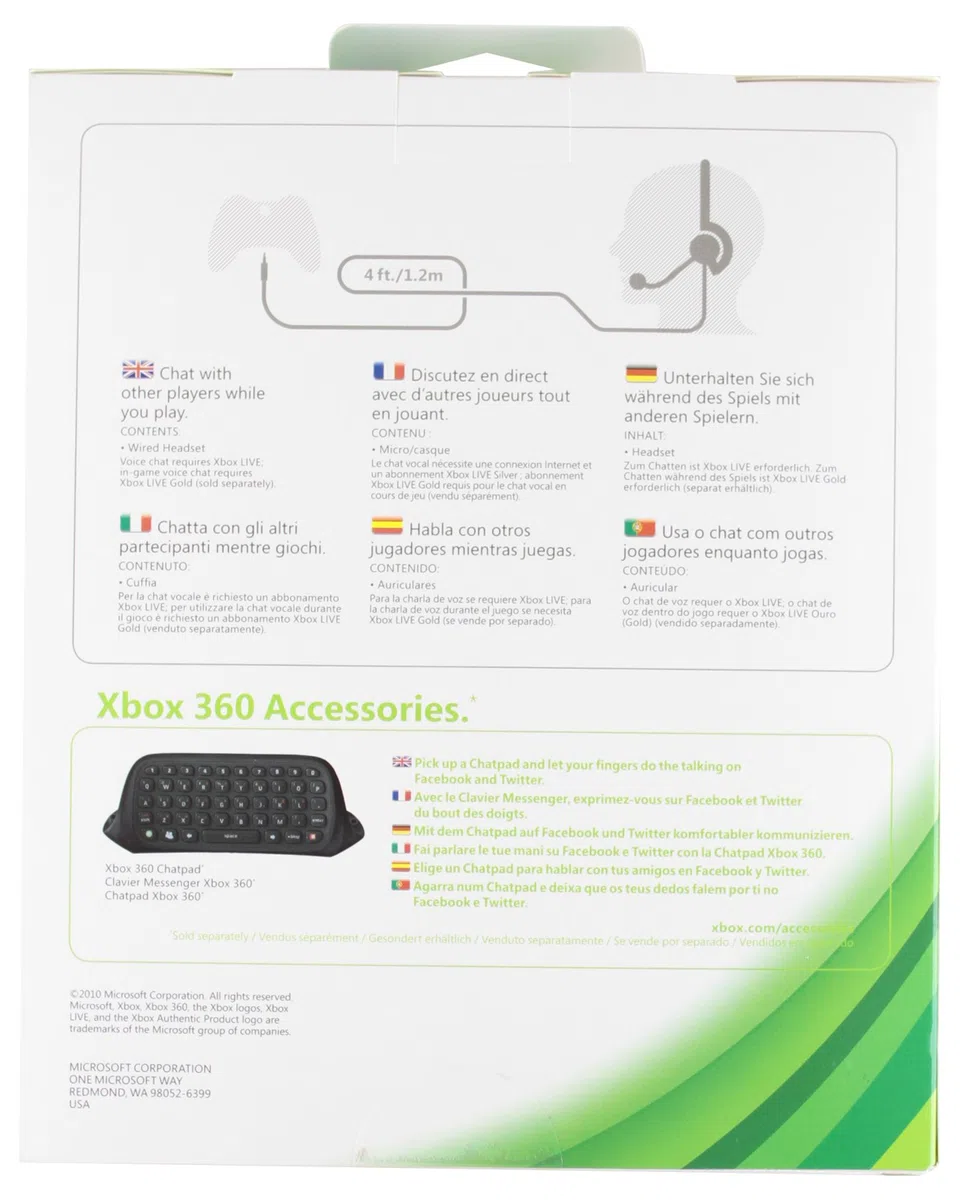 Microsoft - Auriculares Con Cable (Xbox 360)