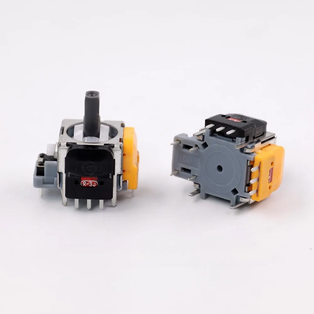 2 módulos de repuesto para sensor analógico 3D de efecto Hall para PS4, potenciómetro de sensor analógico, color amarillo